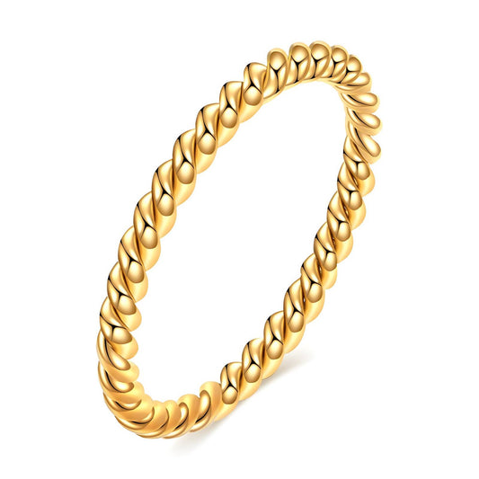 18K gold plated Stainless steel finger ring, Intensity