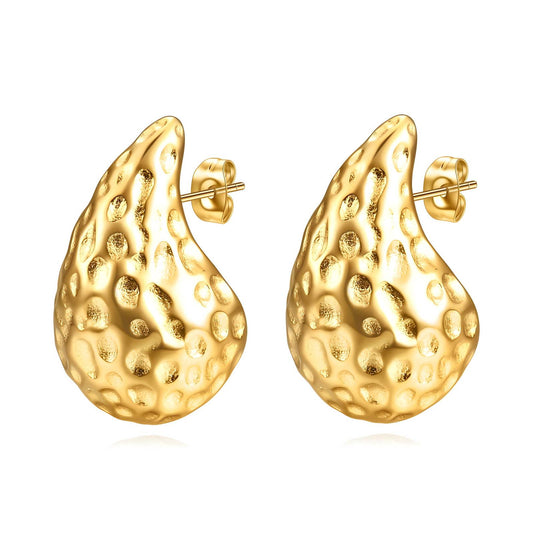 18K gold plated Stainless steel earrings, Intensity