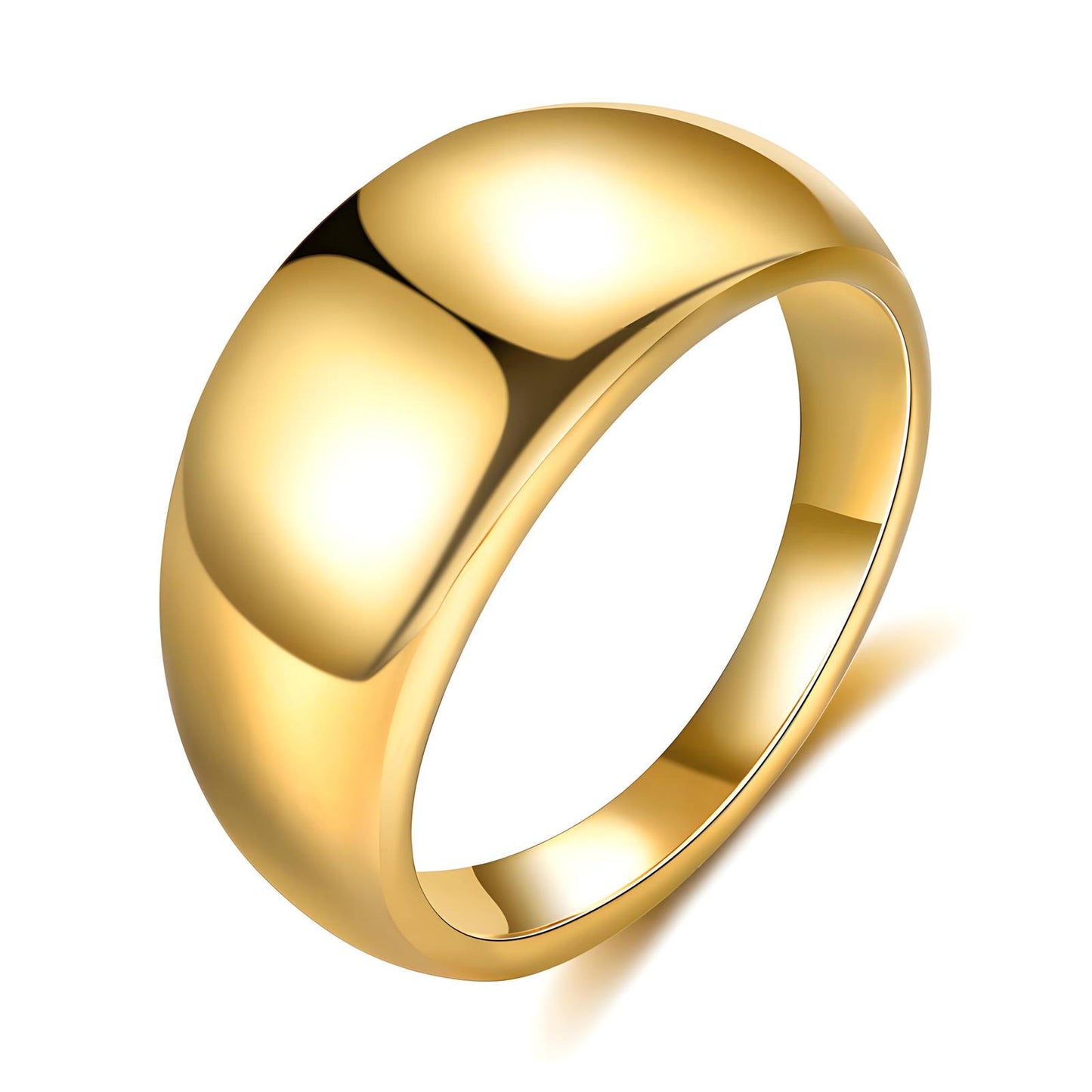 18K gold plated Stainless steel finger ring, Intensity