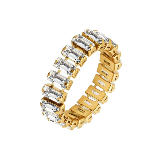 18K gold plated Stainless steel finger ring, Intensity