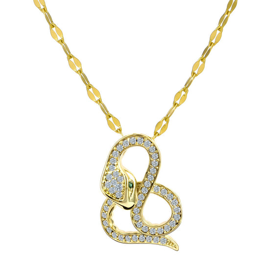 18K gold plated  Snake necklace, Intensity