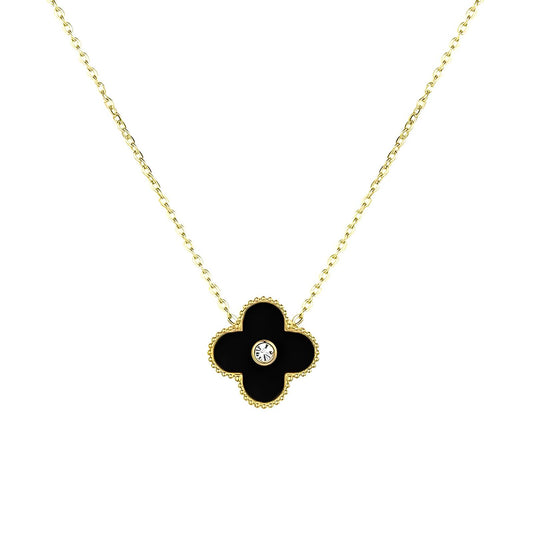 18K gold plated Stainless steel  Flowers necklace, Intensity