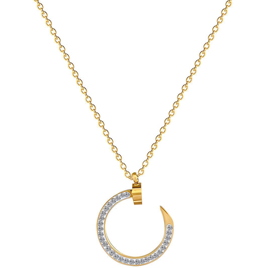 18K gold plated Stainless steel necklace, Intensity