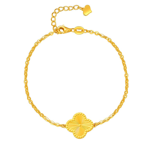 18K gold plated Stainless steel  Flowers bracelet, Intensity