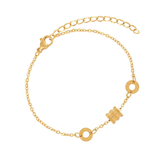 18K gold plated Stainless steel bracelet, Intensity