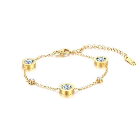 18K gold plated Stainless steel bracelet, Intensity