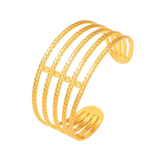 18K gold plated Stainless steel bracelet, Intensity