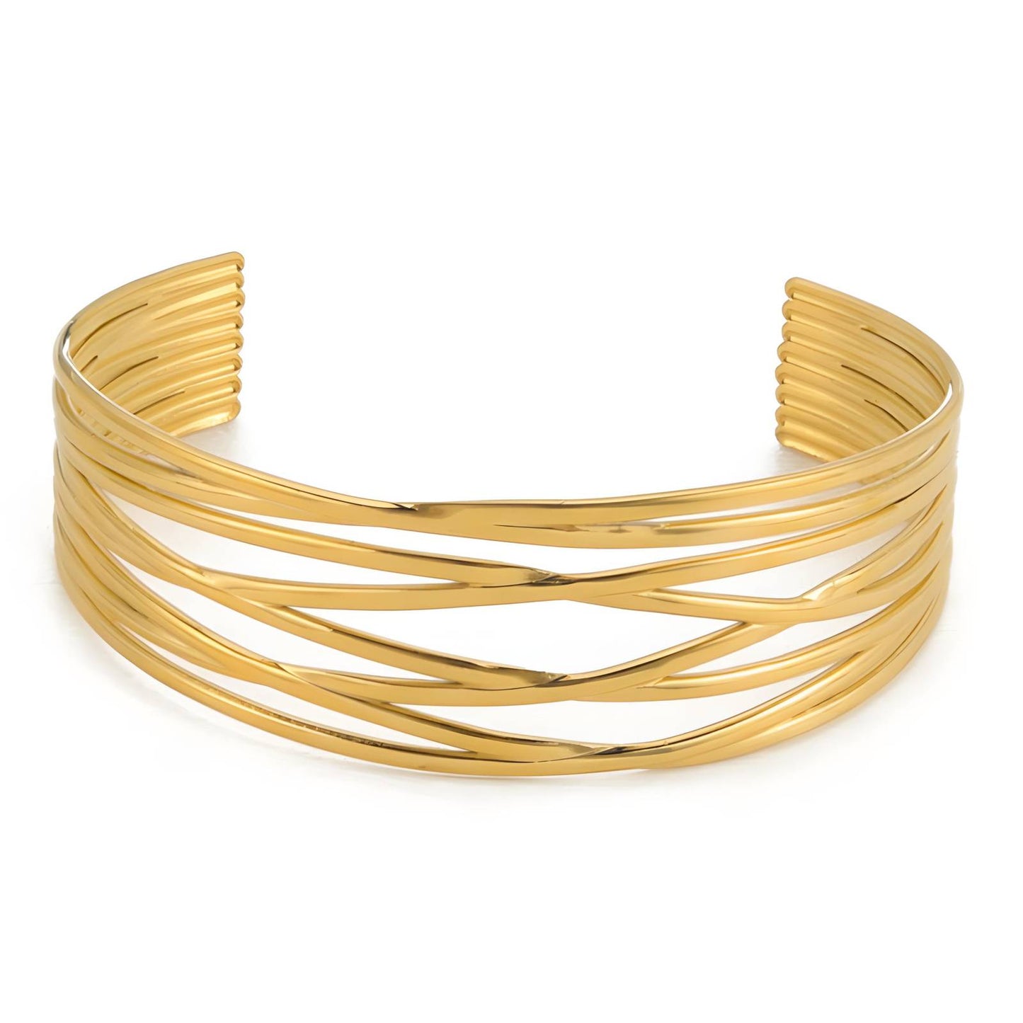 18K gold plated Stainless steel bracelet, Intensity