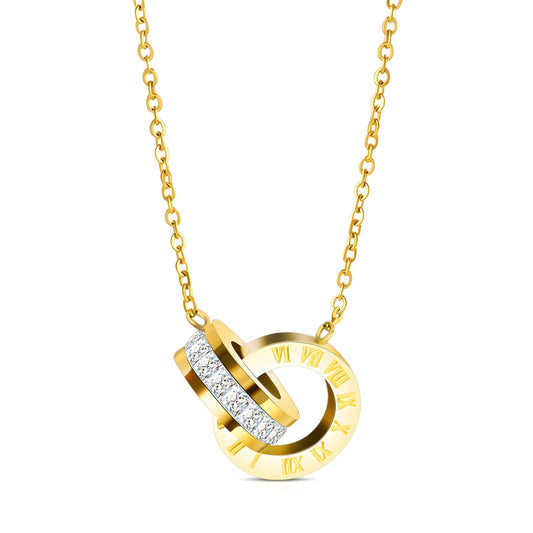 18K gold plated Stainless steel necklace, Intensity