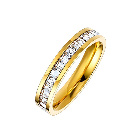 18K gold plated Stainless steel finger ring, Intensity