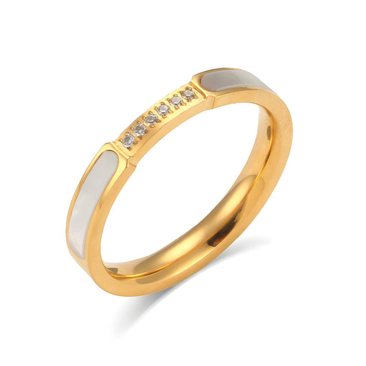 18K gold plated Stainless steel finger ring, Intensity