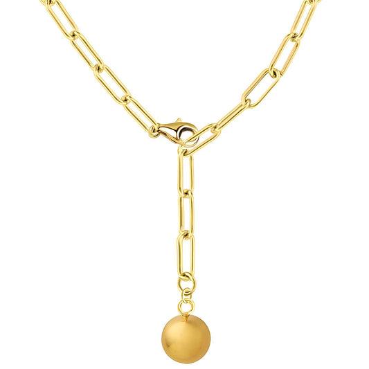 18K gold plated Stainless steel necklace, Intensity