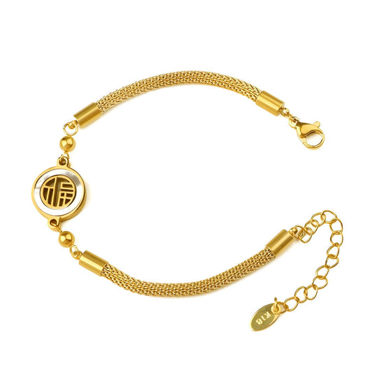 18K gold plated Stainless steel bracelet, Intensity