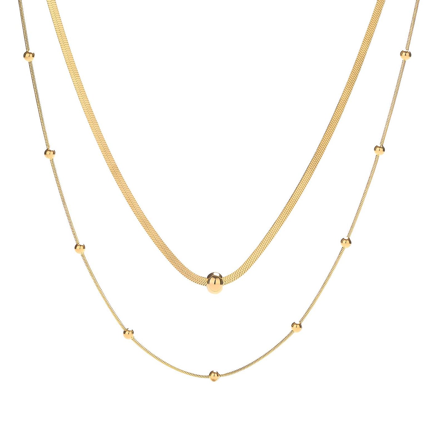 18K gold plated Stainless steel necklace, Intensity