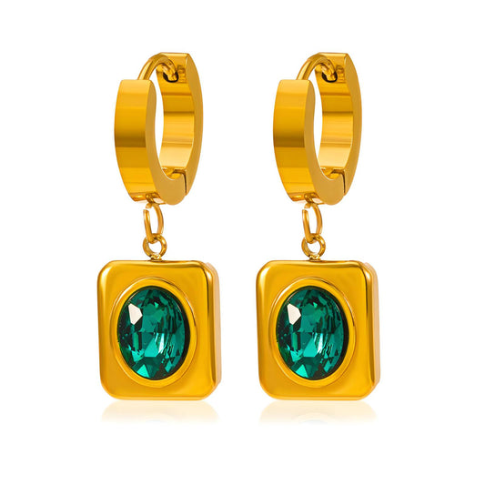 18K gold plated Stainless steel earrings, Intensity