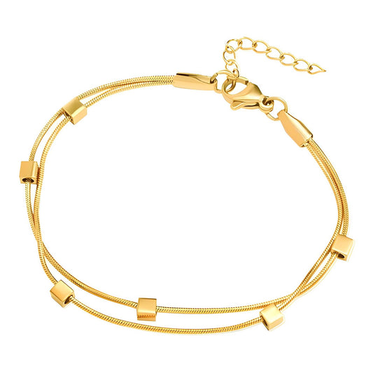 18K gold plated Stainless steel bracelet, Intensity