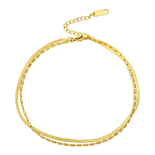 18K gold plated Stainless steel bracelet, Intensity