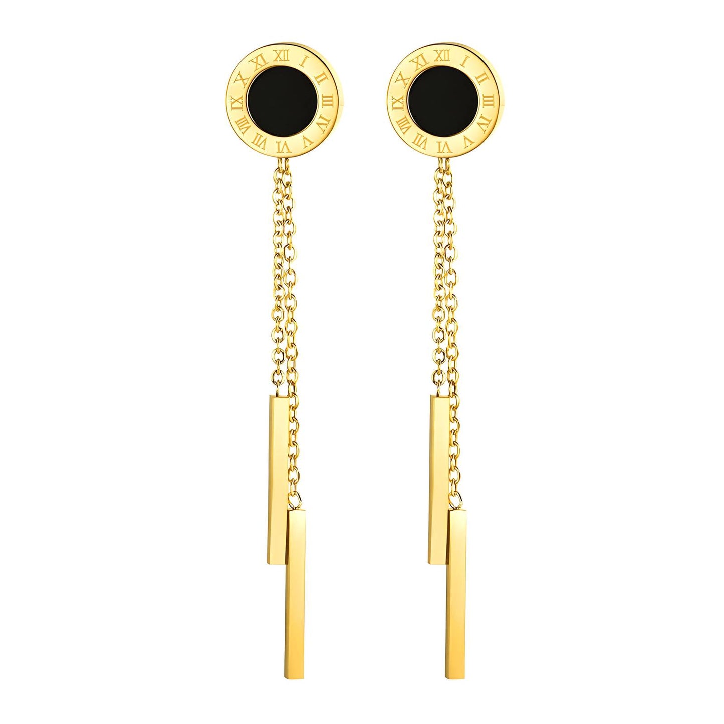 18K gold plated Stainless steel earrings, Intensity