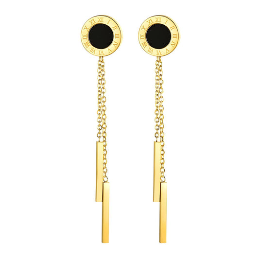 18K gold plated Stainless steel earrings, Intensity