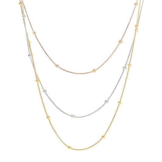 18K gold plated Stainless steel necklace, Intensity