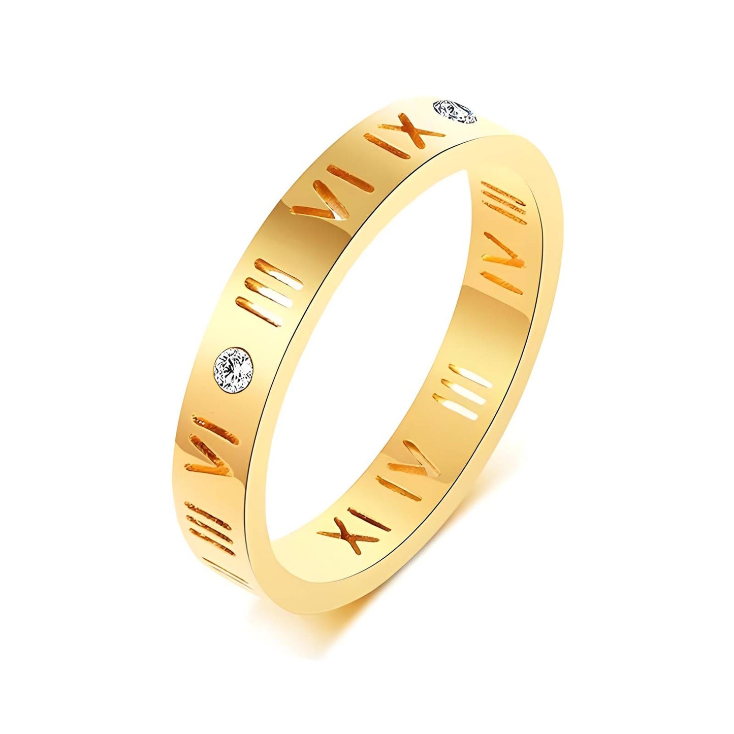 18K gold plated Stainless steel finger ring, Intensity