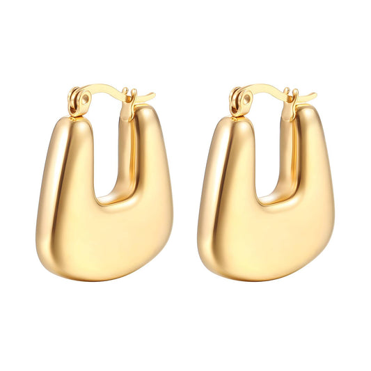 18K gold plated Stainless steel earrings, Intensity