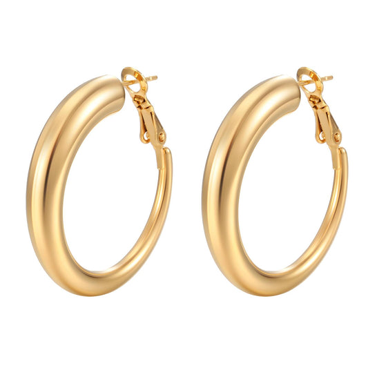 18K gold plated Stainless steel earrings, Intensity