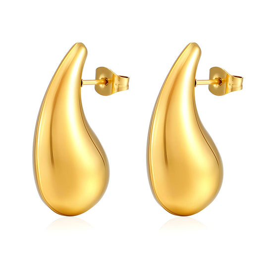 18K gold plated Stainless steel earrings, Intensity