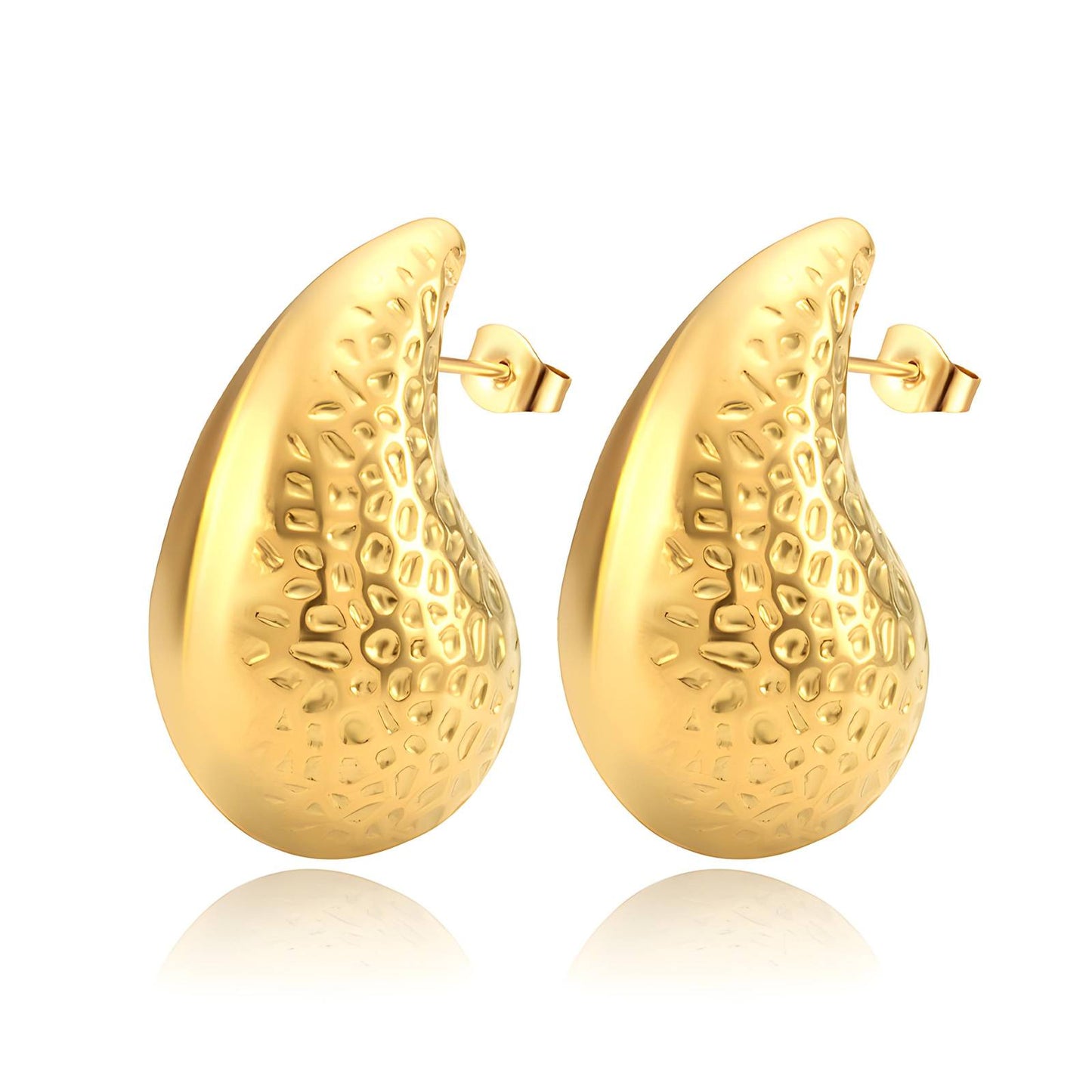 18K gold plated Stainless steel earrings, Intensity