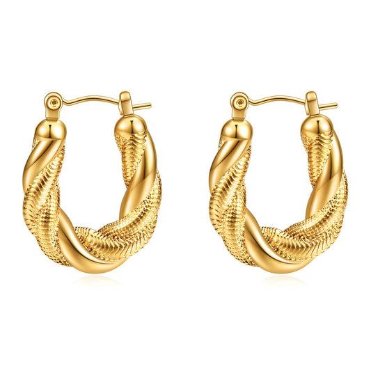 18K gold plated Stainless steel earrings, Intensity