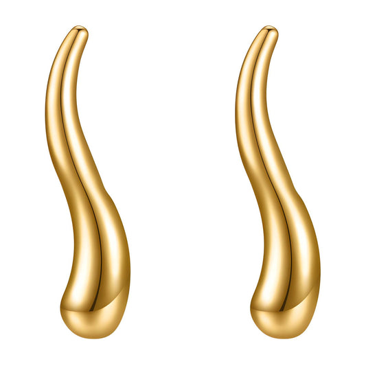 18K gold plated Stainless steel earrings, Intensity