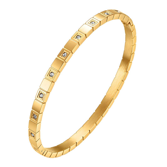 18K gold plated Stainless steel bracelet, Intensity