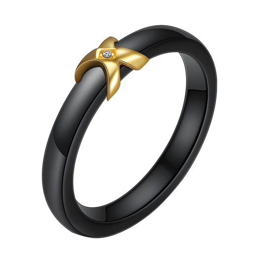 18K gold plated Stainless steel finger ring, Intensity