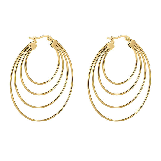 18K gold plated Stainless steel earrings, Intensity