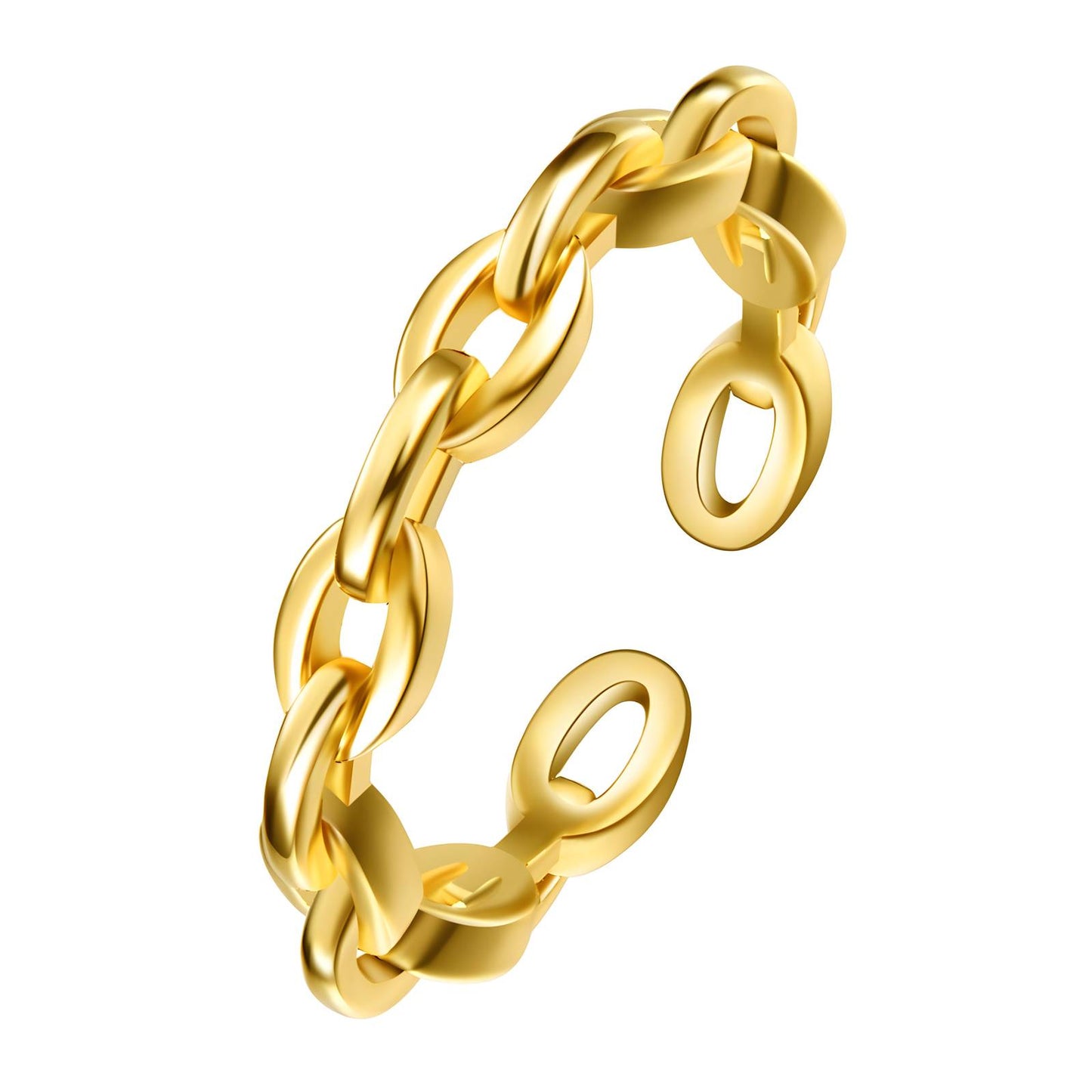 18K gold plated Stainless steel finger ring, Intensity