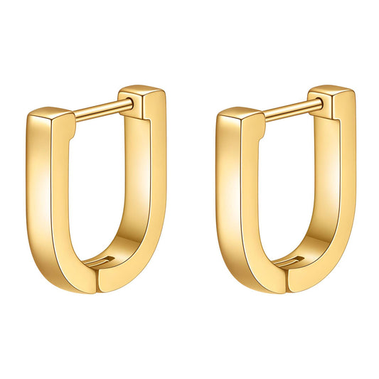 18K gold plated Stainless steel earrings, Intensity