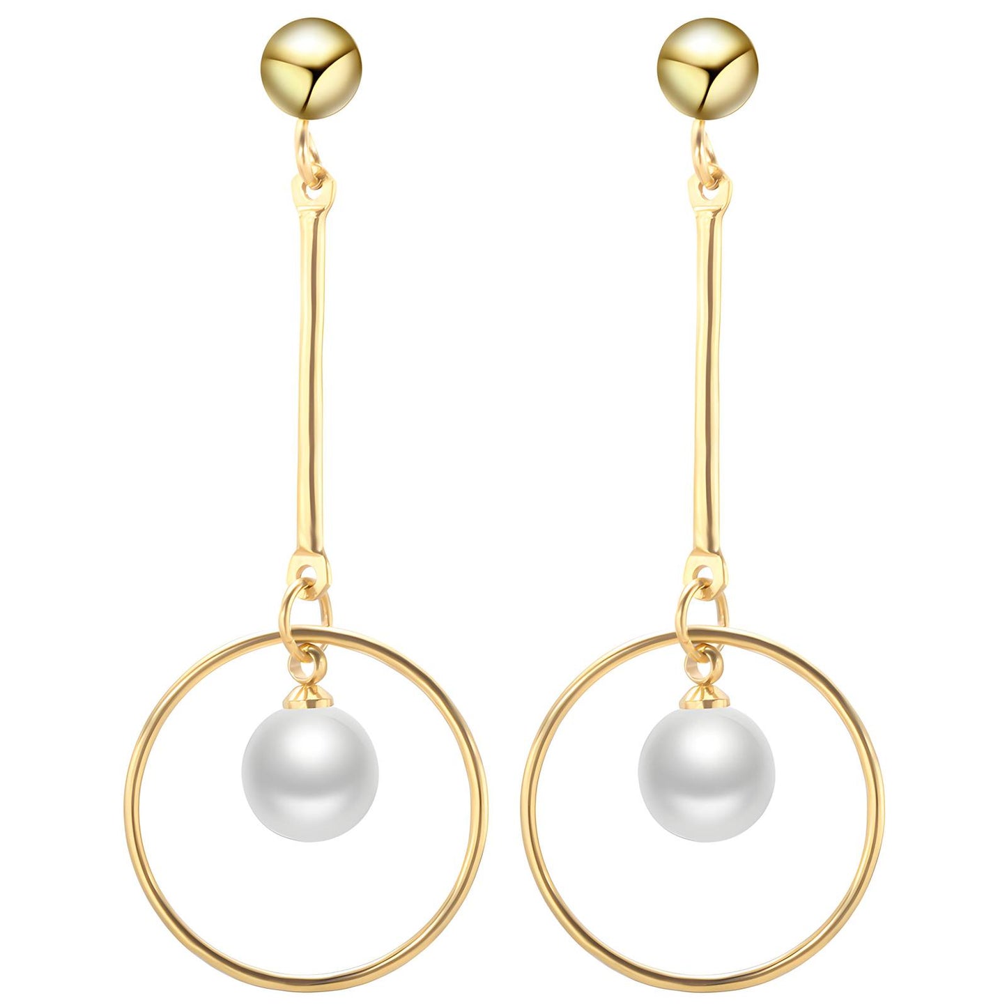 18K gold plated Stainless steel earrings, Intensity