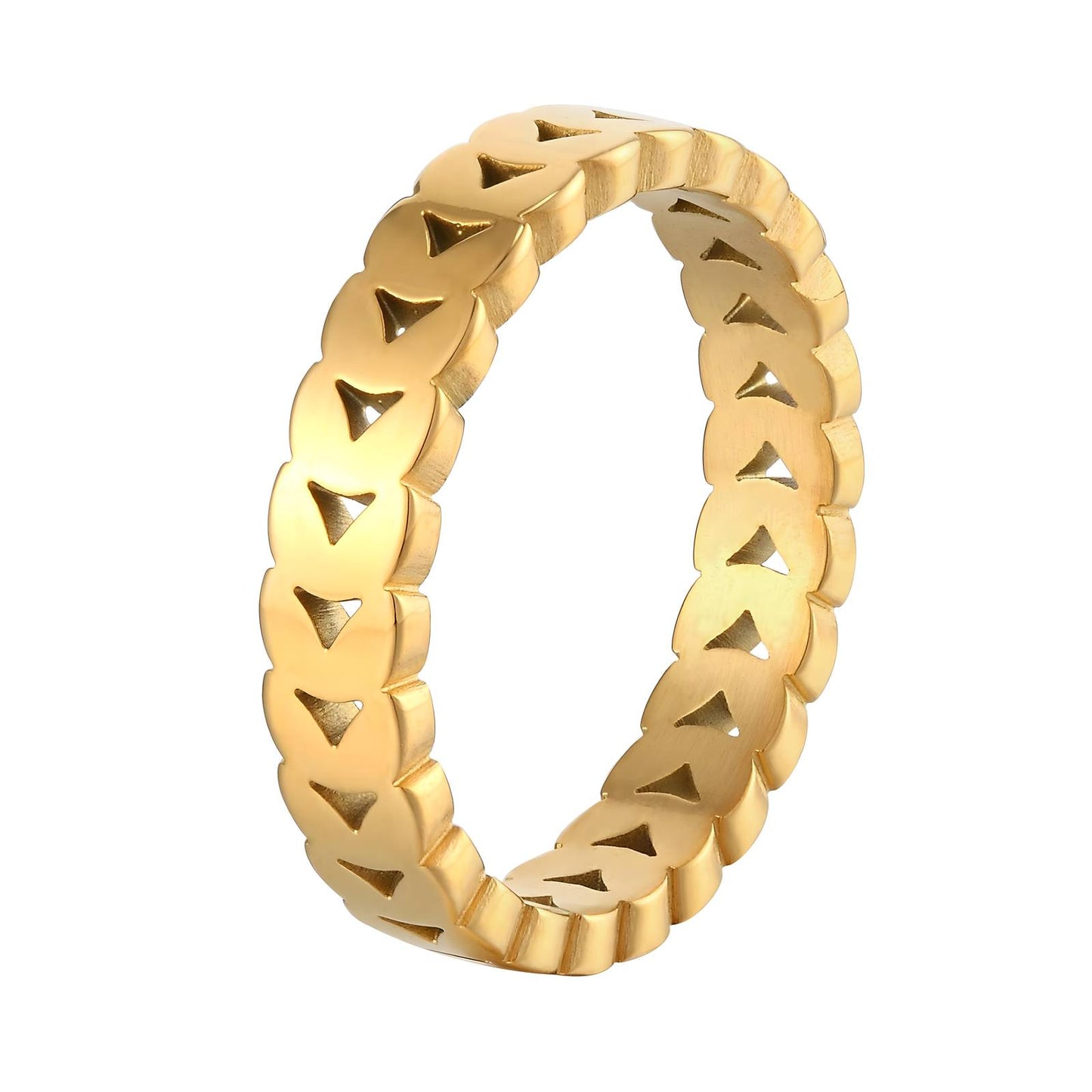 18K gold plated Stainless steel finger ring, Intensity