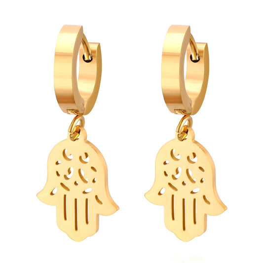 18K gold plated Stainless steel earrings, Intensity