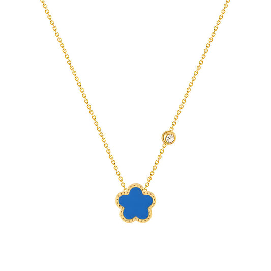 18K gold plated Stainless steel  Flower necklace, Intensity