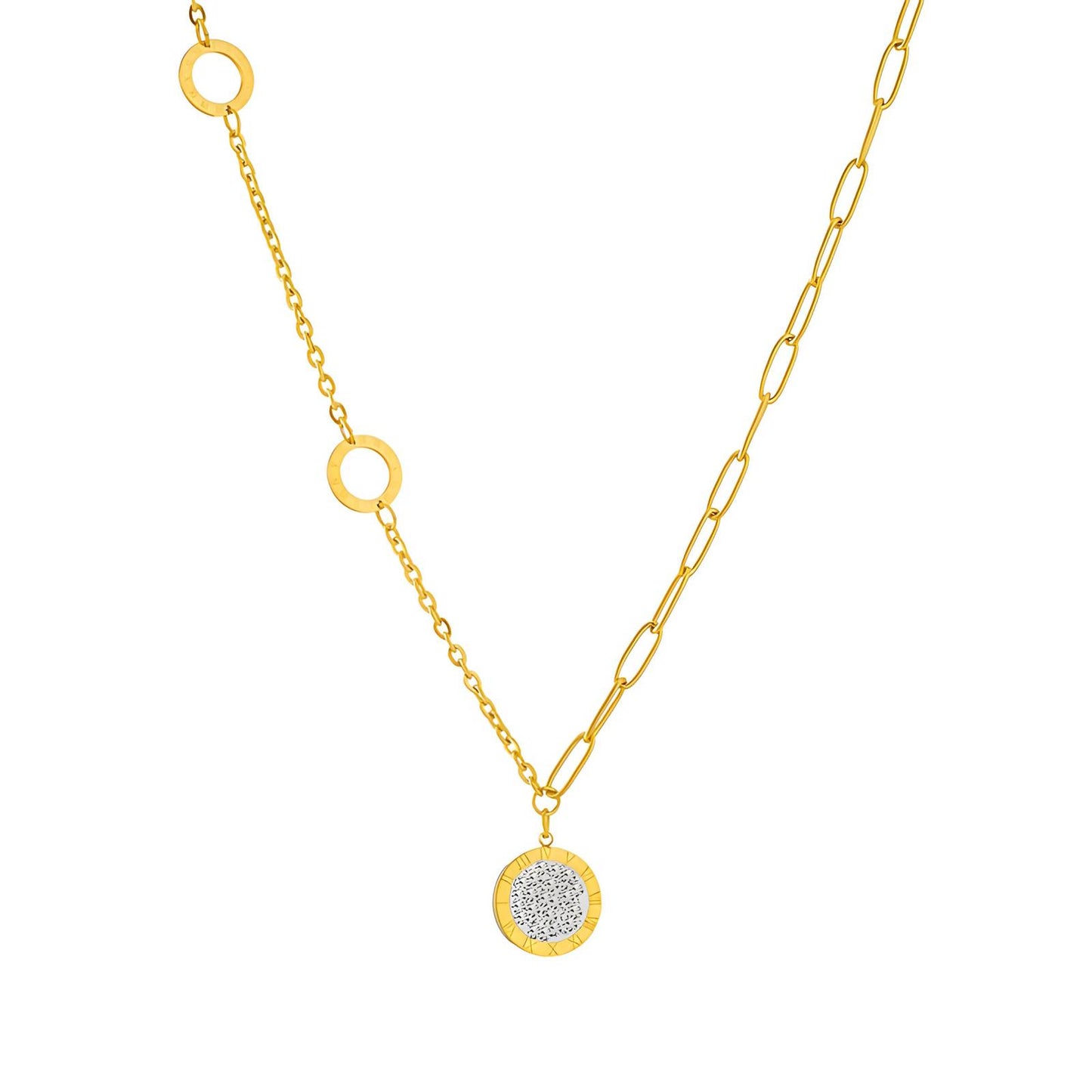 18K gold plated Stainless steel necklace, Intensity