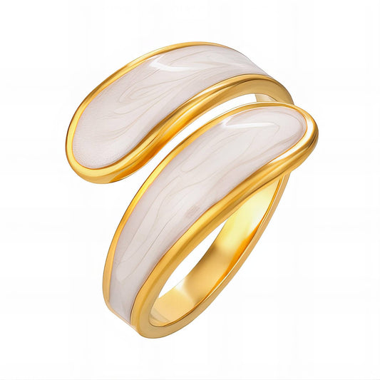 18K gold plated Stainless steel finger ring, Intensity