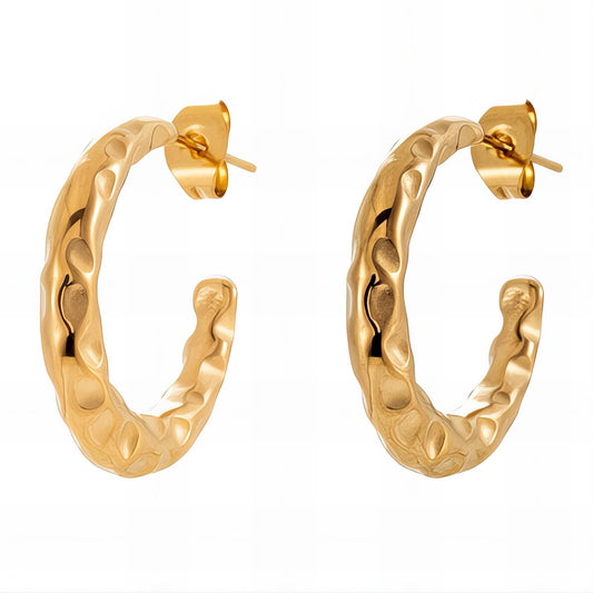 18K gold plated Stainless steel earrings, Intensity