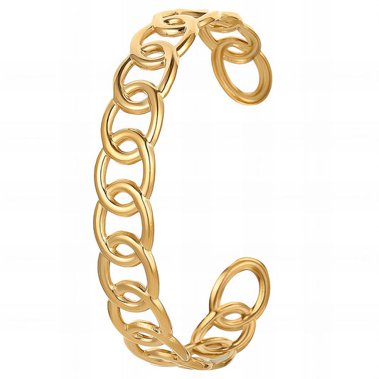 18K gold plated Stainless steel bracelet, Intensity