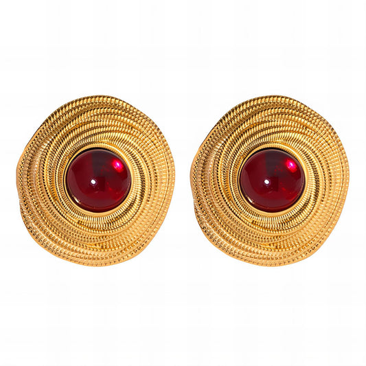 18K gold plated Stainless steel earrings, Intensity