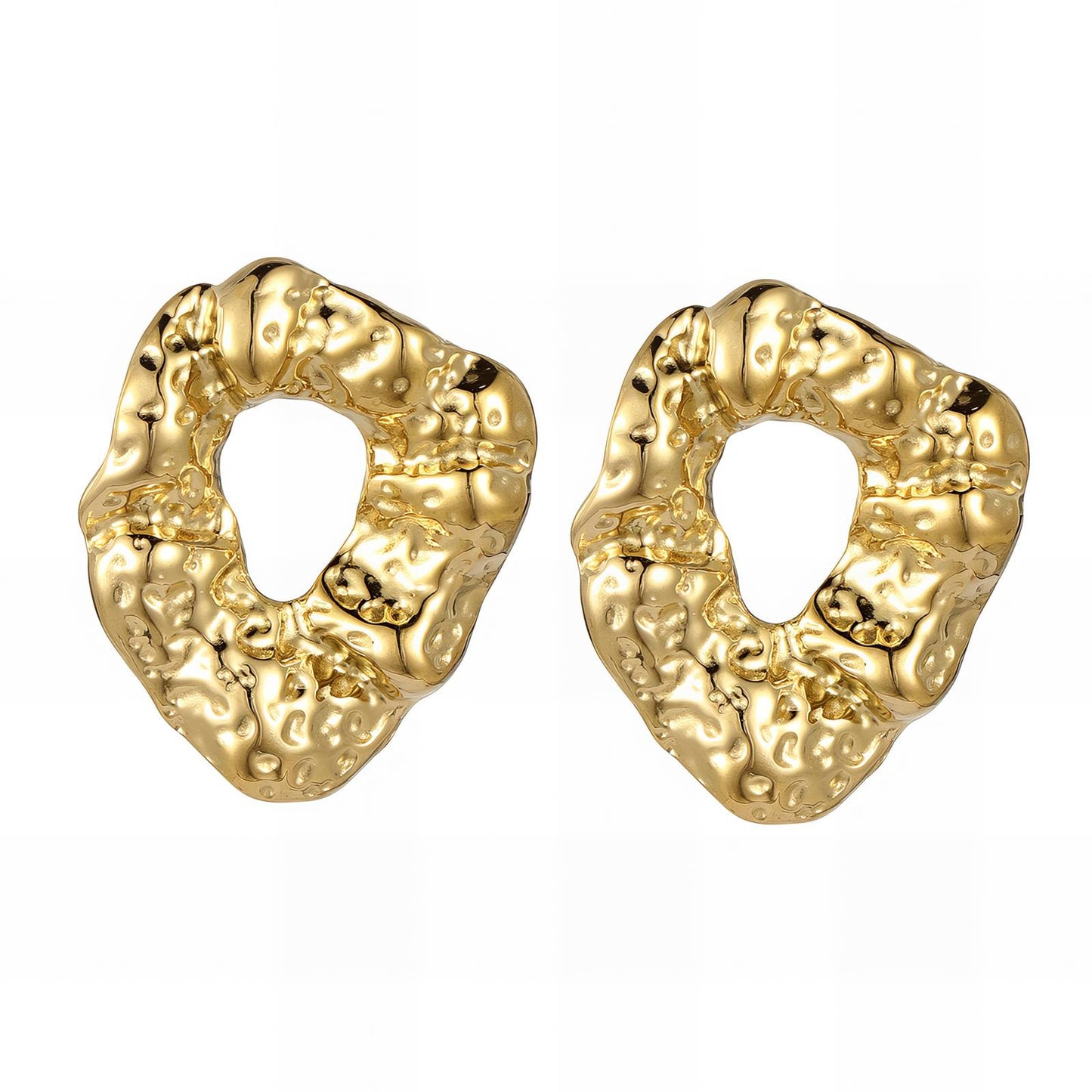 18K gold plated Stainless steel earrings, Intensity