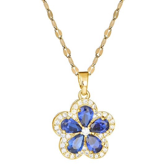 18K gold plated  Flower necklace, Intensity