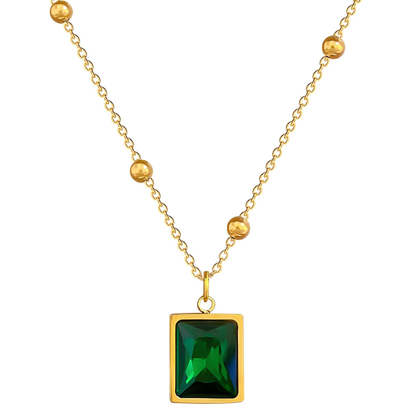 18K gold plated Stainless steel necklace, Intensity