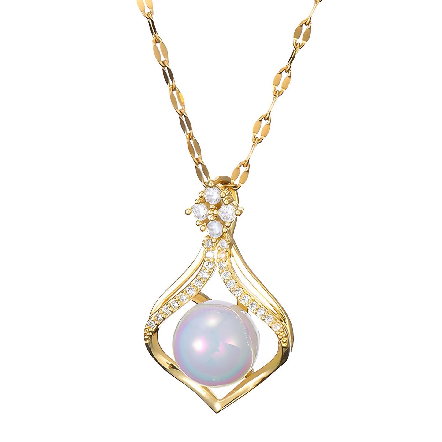 18K gold plated necklace, Intensity