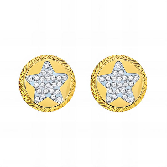 18K gold plated Stainless steel  Stars earrings, Intensity